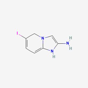 molecular formula C7H8IN3 B8073739 6-Iodo-1,5-dihydroimidazo[1,2-a]pyridin-2-amine 