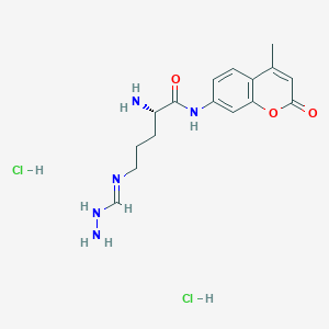 (2S)-2-amino-5-(hydrazinylmethylideneamino)-N-(4-methyl-2-oxochromen-7-yl)pentanamide;dihydrochloride