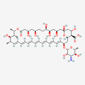 molecular formula C47H73NO17 B8073886 (1R,3S,5R,6R,9R,11R,15S,16R,17R,18S,19Z,21Z,23Z,25Z,27Z,29Z,31Z,33R,35S,36R,37S)-33-[(2R,3S,4S,5S,6R)-4-amino-3,5-dihydroxy-6-methyloxan-2-yl]oxy-1,3,5,6,9,11,17,37-octahydroxy-15,16,18-trimethyl-13-oxo-14,39-dioxabicyclo[33.3.1]nonatriaconta-19,21,23,25,27,29,31-heptaene-36-carboxylic acid 