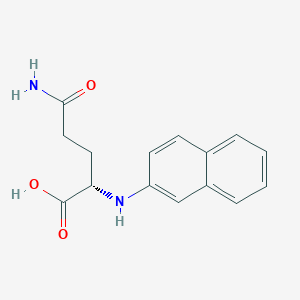 molecular formula C15H16N2O3 B8073931 (2S)-5-amino-2-(naphthalen-2-ylamino)-5-oxopentanoic acid 