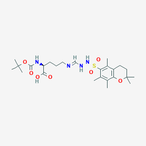 (2S)-2-[(2-methylpropan-2-yl)oxycarbonylamino]-5-[[2-[(2,2,5,7,8-pentamethyl-3,4-dihydrochromen-6-yl)sulfonyl]hydrazinyl]methylideneamino]pentanoic acid