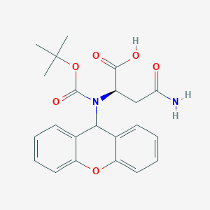 (2R)-4-amino-2-[(2-methylpropan-2-yl)oxycarbonyl-(9H-xanthen-9-yl)amino]-4-oxobutanoic acid