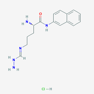 molecular formula C16H22ClN5O B8073997 (2S)-2-amino-5-(hydrazinylmethylideneamino)-N-naphthalen-2-ylpentanamide;hydrochloride 