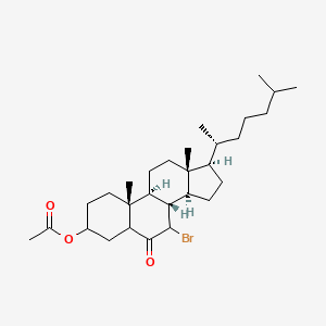 molecular formula C29H47BrO3 B8074035 [(8S,9S,10R,13R,14S,17R)-7-bromo-10,13-dimethyl-17-[(2R)-6-methylheptan-2-yl]-6-oxo-1,2,3,4,5,7,8,9,11,12,14,15,16,17-tetradecahydrocyclopenta[a]phenanthren-3-yl] acetate 