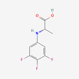 molecular formula C9H8F3NO2 B8074065 (S)-2-((3,4,5-Trifluorophenyl)amino)propanoic acid 