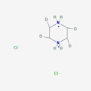 molecular formula C4H12Cl2N2 B8074110 2,3,5,6-Tetradeuteriopiperazine-1,4-diium;dichloride 