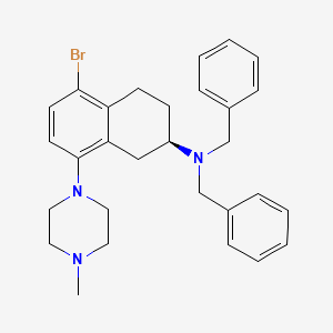 molecular formula C29H34BrN3 B8074118 (2R)-N,N-dibenzyl-5-bromo-8-(4-methylpiperazin-1-yl)-1,2,3,4-tetrahydronaphthalen-2-amine 