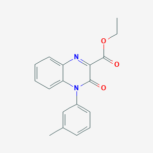molecular formula C18H16N2O3 B8074135 Ethyl 4-(3-methylphenyl)-3-oxoquinoxaline-2-carboxylate 