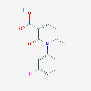molecular formula C13H10INO3 B8074169 1-(3-Iodophenyl)-6-methyl-2-oxopyridine-3-carboxylic acid 