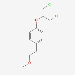 molecular formula C12H16Cl2O2 B8074170 1-(1,3-Dichloropropan-2-yloxy)-4-(2-methoxyethyl)benzene 