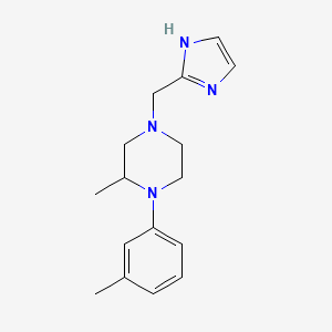 molecular formula C16H22N4 B8074189 4-(1H-imidazol-2-ylmethyl)-2-methyl-1-(3-methylphenyl)piperazine 