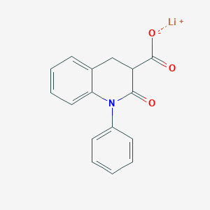 molecular formula C16H12LiNO3 B8074201 Lithium;2-oxo-1-phenyl-3,4-dihydroquinoline-3-carboxylate 