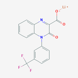 molecular formula C16H8F3LiN2O3 B8074213 Lithium;3-oxo-4-[3-(trifluoromethyl)phenyl]quinoxaline-2-carboxylate 