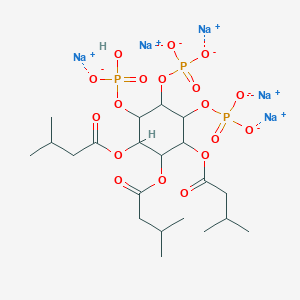 molecular formula C21H34Na5O18P3 B8074226 Pentasodium;[2-[hydroxy(oxido)phosphoryl]oxy-3,4,5-tris(3-methylbutanoyloxy)-6-phosphonatooxycyclohexyl] phosphate 