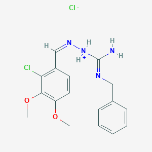 (N'-benzylcarbamimidoyl)-[(Z)-(2-chloro-3,4-dimethoxyphenyl)methylideneamino]azanium;chloride