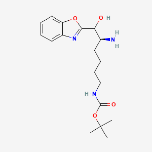 tert-butyl N-[(5S)-5-amino-6-(1,3-benzoxazol-2-yl)-6-hydroxyhexyl]carbamate