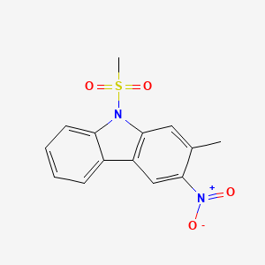 2-Methyl-9-methylsulfonyl-3-nitrocarbazole