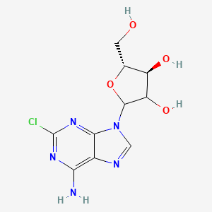 molecular formula C10H12ClN5O4 B8074382 (4S,5R)-2-(6-amino-2-chloropurin-9-yl)-5-(hydroxymethyl)oxolane-3,4-diol 