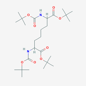 molecular formula C26H48N2O8 B8074403 Ditert-butyl 2,7-bis[(2-methylpropan-2-yl)oxycarbonylamino]octanedioate 