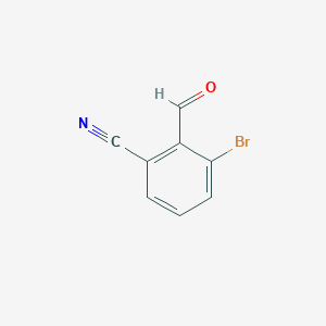 molecular formula C8H4BrNO B8074426 3-Bromo-2-formylbenzonitrile 