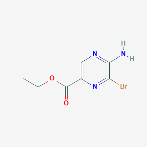 molecular formula C7H8BrN3O2 B8074520 Ethyl 5-amino-6-bromopyrazine-2-carboxylate 