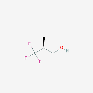 molecular formula C4H7F3O B8074542 (2s)-3,3,3-Trifluoro-2-methylpropan-1-ol 
