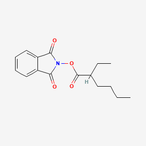 molecular formula C16H19NO4 B8074564 1,3-二氧代异吲哚啉-2-基 2-乙基己酸酯 