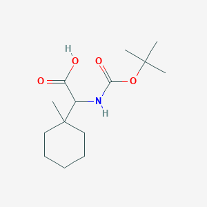 molecular formula C14H25NO4 B8074584 2-(Tert-butoxycarbonylamino)-2-(1-methylcyclohexyl)acetic acid 