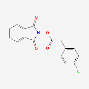 molecular formula C16H10ClNO4 B8074601 1,3-Dioxoisoindolin-2-yl 2-(4-chlorophenyl)acetate 