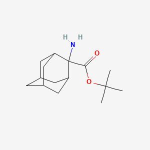 molecular formula C15H25NO2 B8074615 Tert-butyl 2-aminoadamantane-2-carboxylate 