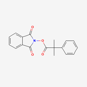 molecular formula C18H15NO4 B8074633 1,3-Dioxoisoindolin-2-yl 2-methyl-2-phenylpropanoate 
