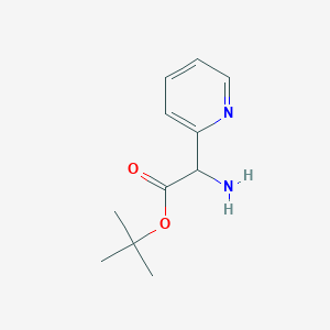 molecular formula C11H16N2O2 B8074662 tert-Butyl 2-amino-2-(pyridin-2-yl)acetate 
