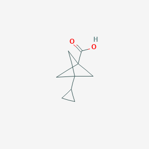 molecular formula C9H12O2 B8074669 3-Cyclopropylbicyclo[1.1.1]pentane-1-carboxylic acid 