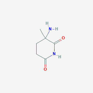 molecular formula C6H10N2O2 B8074686 3-Amino-3-methylpiperidine-2,6-dione 