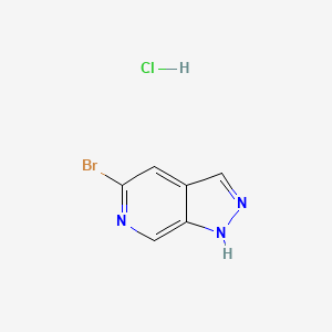 molecular formula C6H5BrClN3 B8074695 5-bromo-1H-pyrazolo[3,4-c]pyridine hydrochloride 