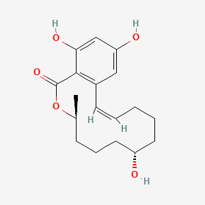 molecular formula C18H24O5 B8074746 1H-2-Benzoxacyclotetradecin-1-one,3,4,5,6,7,8,9,10-octahydro-7,14,16-trihydroxy-3-methyl-, (3S,7S,11E)- 