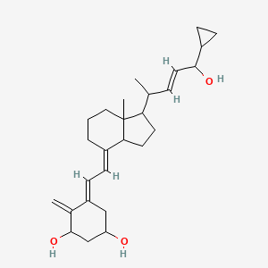 molecular formula C27H40O3 B8074794 (5E)-5-[(2E)-2-[1-[(E)-5-cyclopropyl-5-hydroxypent-3-en-2-yl]-7a-methyl-2,3,3a,5,6,7-hexahydro-1H-inden-4-ylidene]ethylidene]-4-methylidenecyclohexane-1,3-diol 