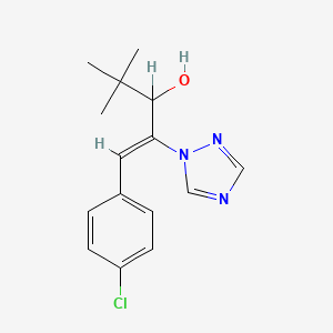 molecular formula C15H18ClN3O B8074812 1H-1,2,4-Triazole-1-ethanol, beta-((4-chlorophenyl)methylene)-alpha-(1,1-dimethylethyl)-, (Z)- CAS No. 76713-90-1