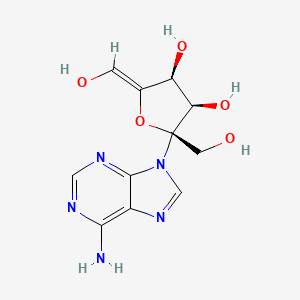 molecular formula C11H13N5O5 B8074844 (2R,3R,4S,5Z)-2-(6-aminopurin-9-yl)-2-(hydroxymethyl)-5-(hydroxymethylidene)oxolane-3,4-diol 