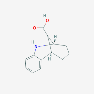 molecular formula C13H15NO2 B8074863 (1R,9R)-8-Azatricyclo[7.3.1.02,7]trideca-2,4,6-triene-13-carboxylic acid 