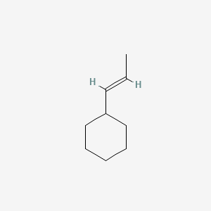 molecular formula C9H16 B8074900 Cyclohexane, 1-propenyl- CAS No. 5364-83-0
