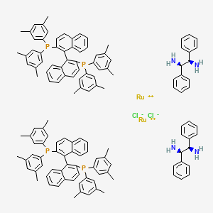 molecular formula C132H128Cl2N4P4Ru2+2 B8074906 RuCl2[(R)DMBINAP][(R,R)DPEN] 
