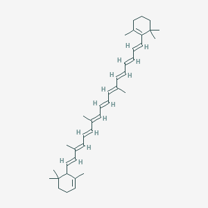 molecular formula C39H54 B8074938 1,3,3-trimethyl-2-[(1E,3E,5E,7E,9E,11E,13E,15E,17E)-7,12,16-trimethyl-18-(2,6,6-trimethylcyclohex-2-en-1-yl)octadeca-1,3,5,7,9,11,13,15,17-nonaenyl]cyclohexene 