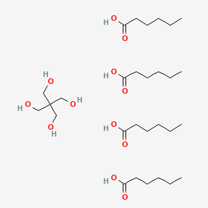 molecular formula C29H60O12 B8074946 Hexanoic acid,1,1'-[2,2-bis[[(1-oxohexyl)oxy]methyl]-1,3-propanediyl] ester 