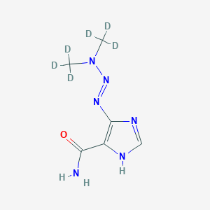 molecular formula C6H10N6O B8074971 4-[(E)-[bis(trideuteriomethyl)amino]diazenyl]-1H-imidazole-5-carboxamide 