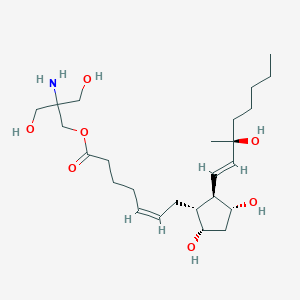 molecular formula C25H45NO7 B8075033 [2-amino-3-hydroxy-2-(hydroxymethyl)propyl] (Z)-7-[(1R,2R,3R,5S)-3,5-dihydroxy-2-[(E,3S)-3-hydroxy-3-methyloct-1-enyl]cyclopentyl]hept-5-enoate 
