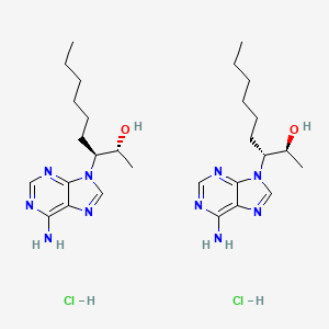 molecular formula C28H48Cl2N10O2 B8075041 (2R,3S)-3-(6-aminopurin-9-yl)nonan-2-ol;(2S,3R)-3-(6-aminopurin-9-yl)nonan-2-ol;dihydrochloride 