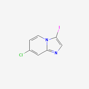 molecular formula C7H4ClIN2 B8075058 7-Chloro-3-iodoimidazo[1,2-a]pyridine 