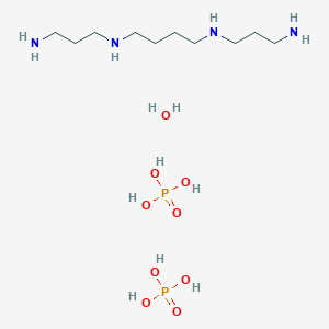 molecular formula C10H34N4O9P2 B8075077 N,N'-bis(3-aminopropyl)butane-1,4-diamine;phosphoric acid;hydrate 