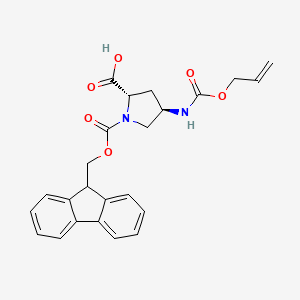 molecular formula C24H24N2O6 B8075113 (4R)-1-Fmoc-4-(allyloxycarbonylamino)-L-proline 
